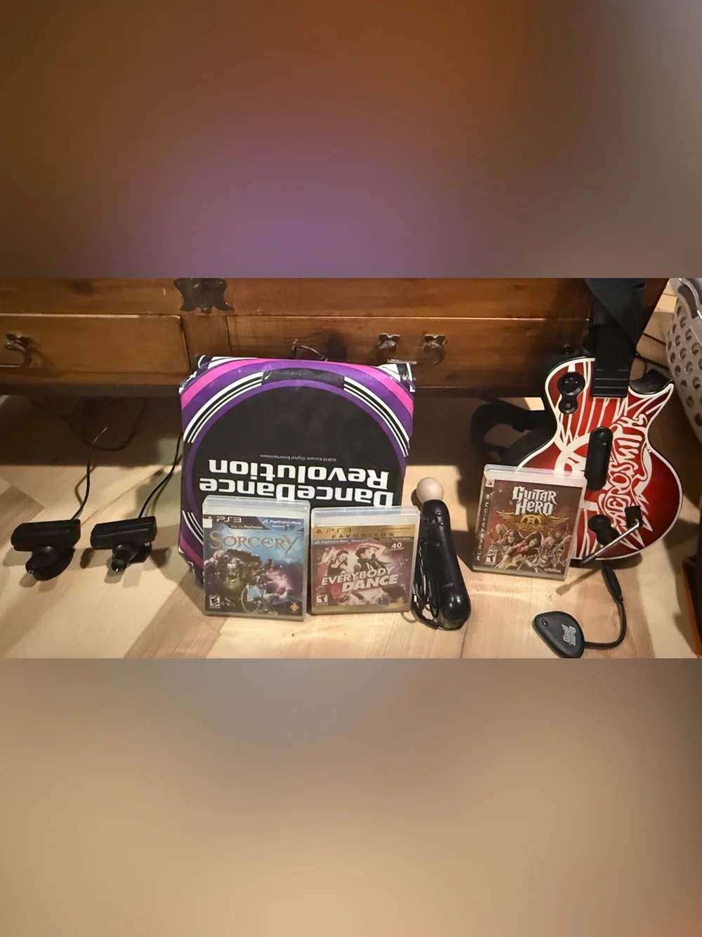 PS3 Guitar Hero Aerosmith & Dance Dance Rhythm Bundle